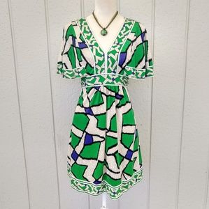 Pixie Geometric Boho Mod Dress Butterfly Sleeves!